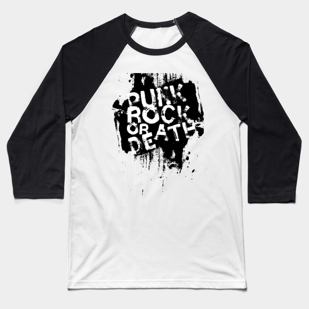 punk rock Baseball T-Shirt by martian